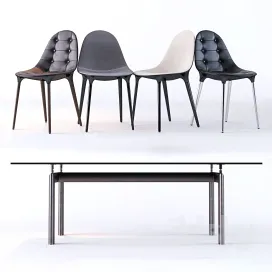 Cassina caprice chairs lc table